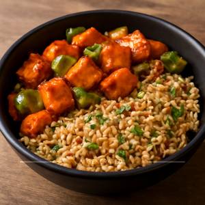 Chilli paneer rice bowl