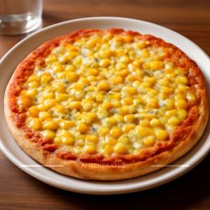 Corn cheese pizza