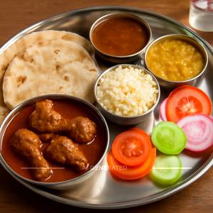 Chicken Saoji Thali 