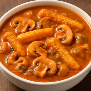 Baby Corn Mushroom Masala