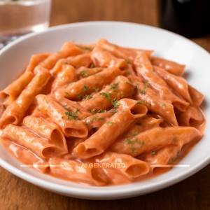 Pink sauce pasta