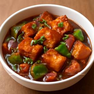 Chilli paneer dry gravy