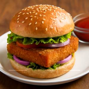 Crispy paneer burger