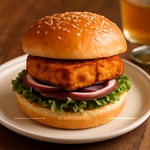 Paneer tikka burger