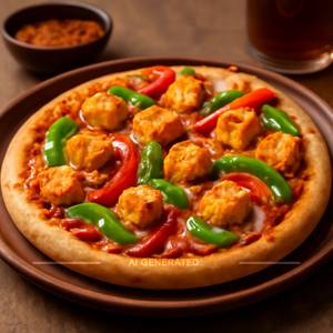 Paneer chilli pizza