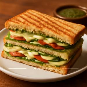Veg Cheese Chutney Sandwich