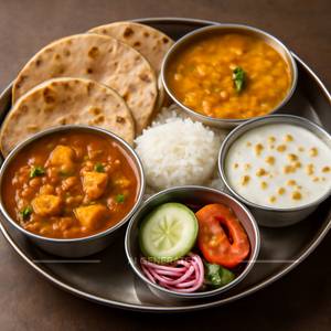 Matar Panner Thali