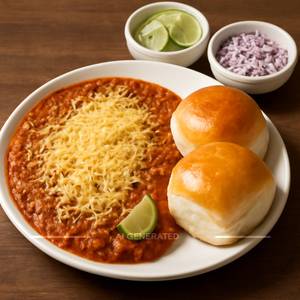 Cheese Pav Bhaji With 2 Pav