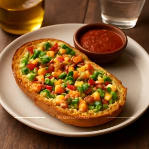 Exotic Veg Garlic Bread