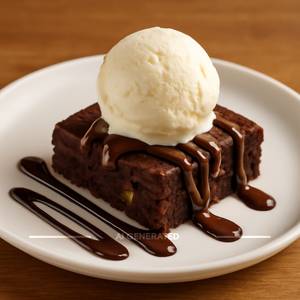 Nutella Brownie With Ice Cream