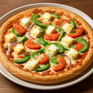 Veggie paneer cheese pizza