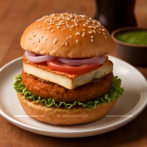 Aloo Tikki Paneer Burger