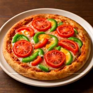 Tomato And Capsicum Pizza (8 inches)