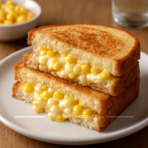 Corn and cheese sandwich