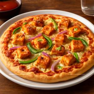 Tandoori paneer cheese pizza
