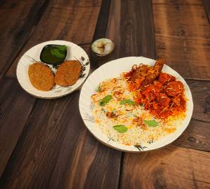 Chicken Tikka Biryani + Starters (2 PCs)