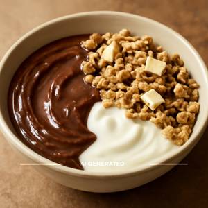 Chocolate icecream scoop in cone