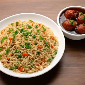 Veg Fried Rice + Manchurian