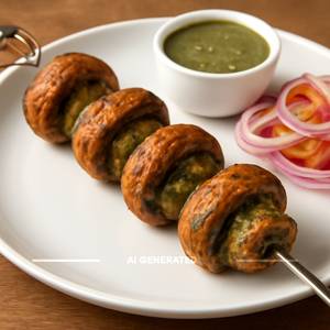 Stuffed Mushroom Kebab