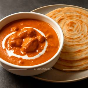 Butter Chicken With Lachha Paratha