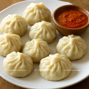 Veg Steamed Momos [8 Pieces]
