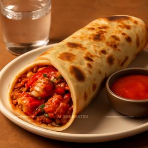 Chilli Paneer Kathi Roll