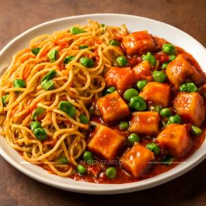 Chilli Paneer + Noodles