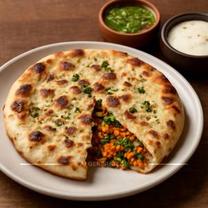 Mixed Veg Stuffed Kulcha
