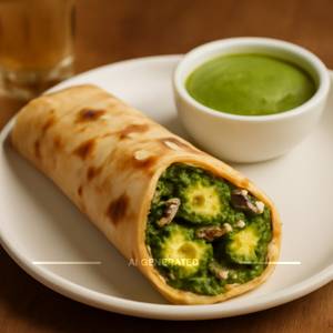 Paneer Hariyali Roll (Veg) + Mix Veg Roll(Veg)            