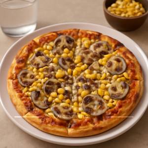 Mushroom Corn Pizza