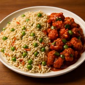 Chicken Fried Rice With Chilli Chicken
