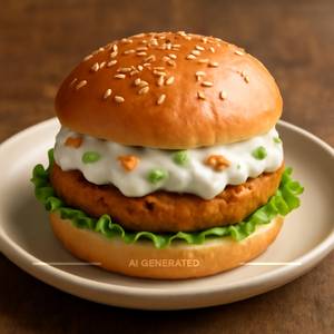 Creamy veg burger