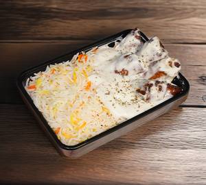 Chicken Seekh Cream White Biryani (Malai Seekh Kabab Biryani)