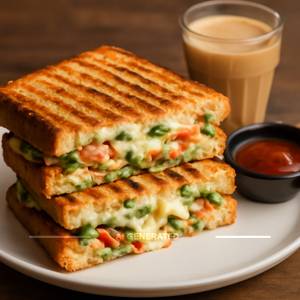 Vegetable Cheese Grilled Sandwich
