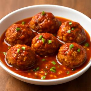 Veg Balls With Hot Garlic Sauce
