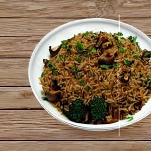 Mushroom rice veg