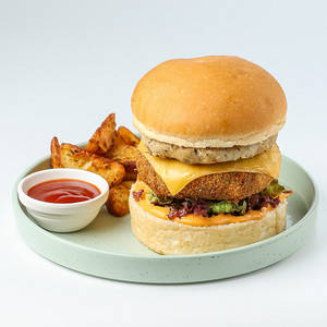 American Cheese Chicken Burger