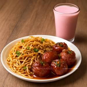 Noodles + Manchurian
