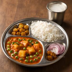 Matar Paneer Thali