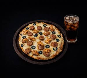 CHICKEN LOADED PIZZA(8") WITH COKE