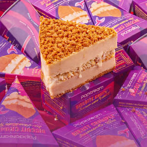 ⁠Biscuit Crumble Ice Cream Cake Slice