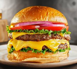 Double cheese chicken burger 