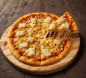 Golden corn pizza