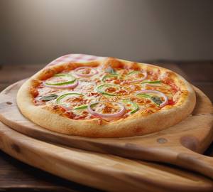 Onion and capsicum pizza