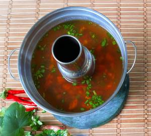 Tom yum soup [hot and sour] Serves 4-5