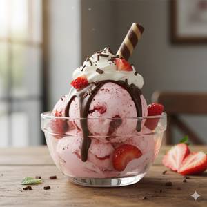 Strawberry Fudge Ice Cream