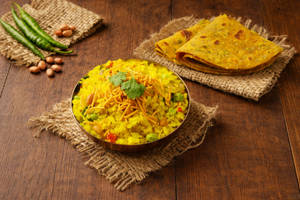 Poha & Sev With 2 Theplas And Pickle