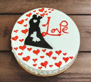 Kiss Of Love Celebration Dark Chocolate Cake