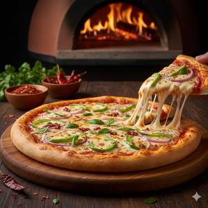 Cheese Capsicum Onion Pizza