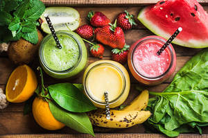 Fruit Bowl & Banana Milkshake